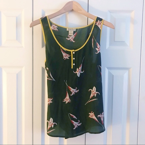 Tops - Lucky Brand Silk Floral Print Tank